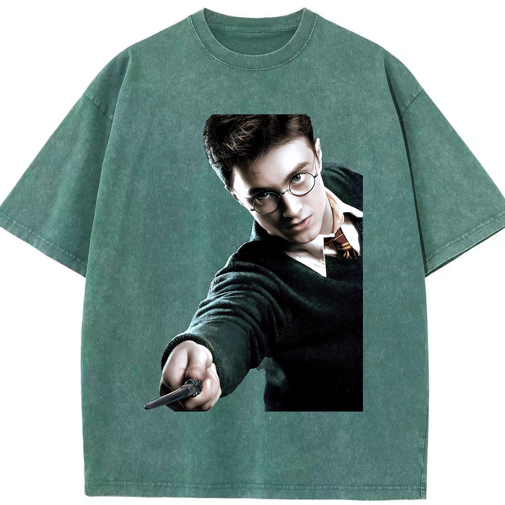 （画像用） Harry Potter ハリー・ポッターシリーズ 綿100% ヴィンテージ風 半袖Tシャツ（フロントプリント）